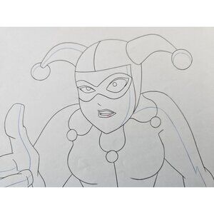 Harley Quinn Justice League JLA Original Production Drawing COA Wild Cards BTAS